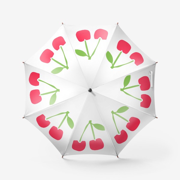 Зонт «Вишня в стиле аппликации из бумаги»