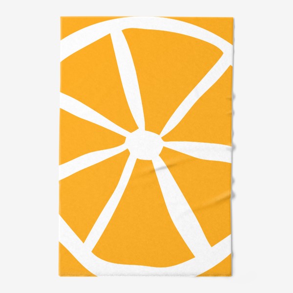 Полотенце &laquo;Апельсин в стиле аппликации из бумаги&raquo;