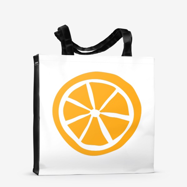 Сумка-шоппер «Апельсин в стиле аппликации из бумаги»