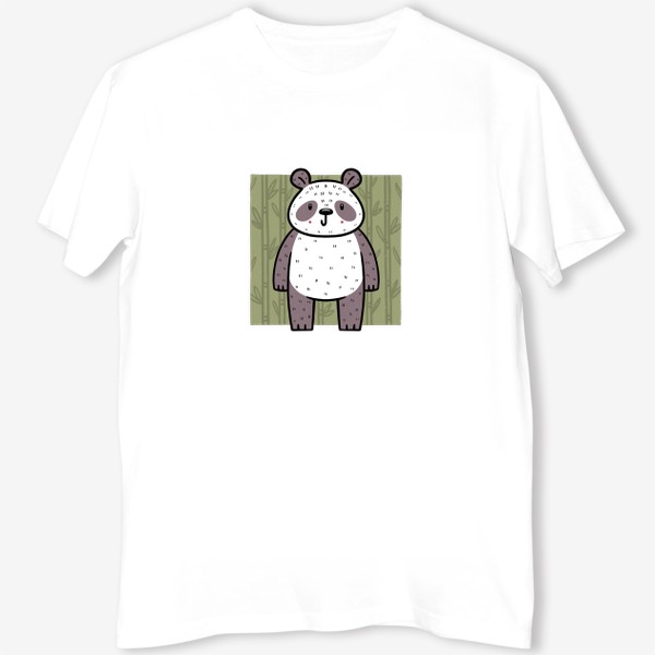 Футболка «Милая панда в бамбуковом лесу»
