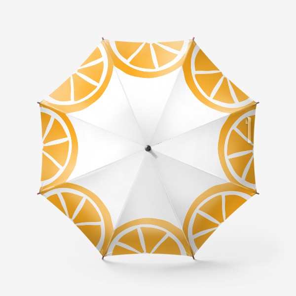 Зонт «Апельсин в стиле аппликации из бумаги»