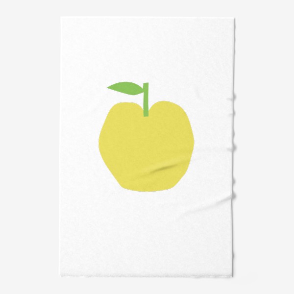 Полотенце «Желтое яблоко в стиле аппликации из бумаги»