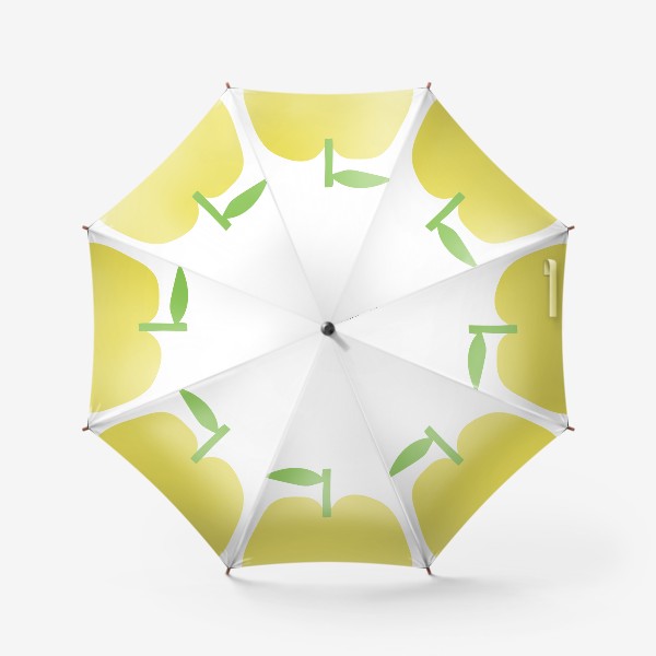 Зонт «Желтое яблоко в стиле аппликации из бумаги»