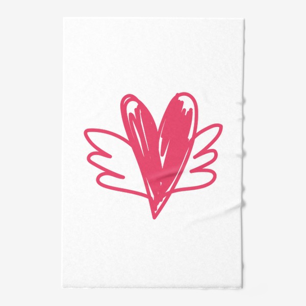 Полотенце «Сердце с крыльями. Крылатая любовь»