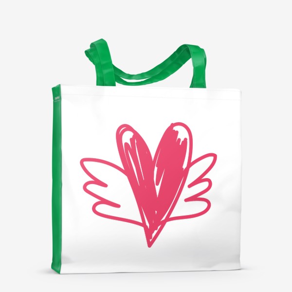 Сумка-шоппер «Сердце с крыльями. Крылатая любовь»
