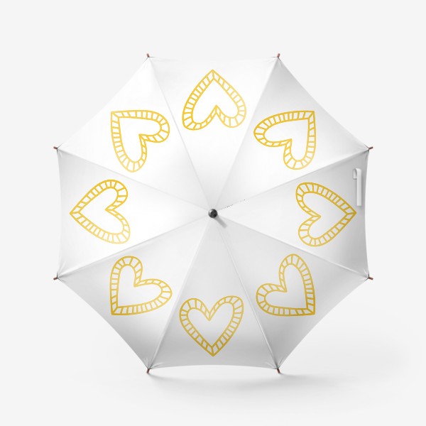 Зонт &laquo;Желтое сердце, нарисованное в стиле цветных карандашей&raquo;