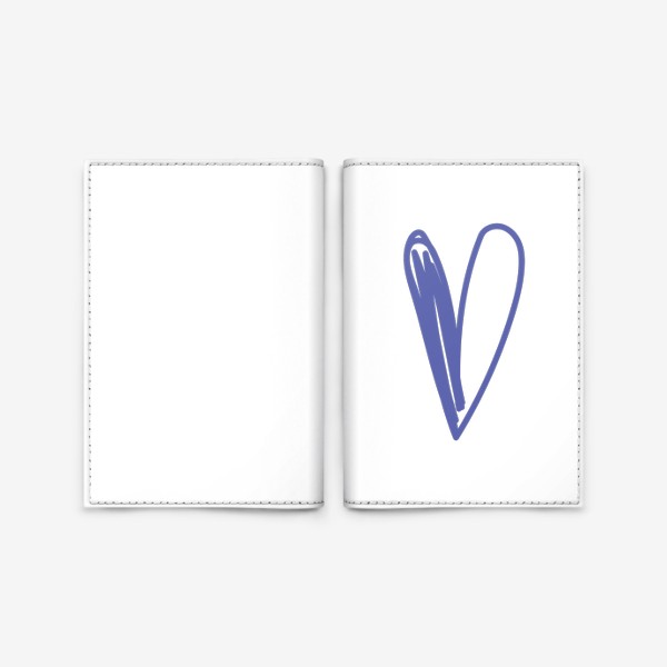 Обложка для паспорта «Сердце, нарисованное фломастером»