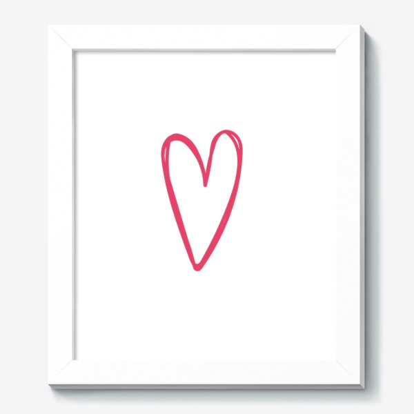 Картина «Красное сердце, нарисованное фломастером»