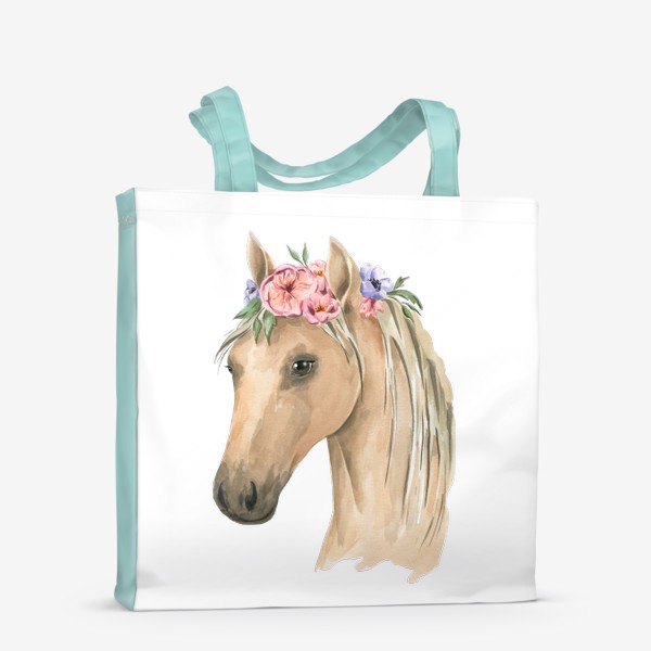 Сумка-шоппер «Лошадь в цветах»