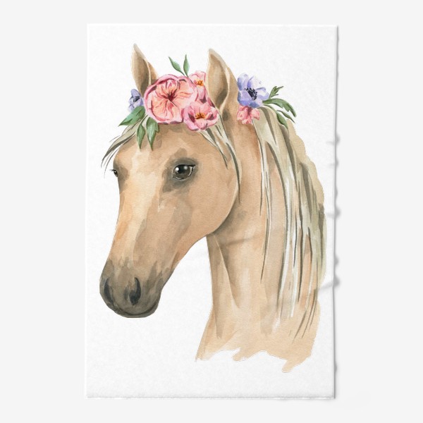 Полотенце &laquo;Лошадь в цветах&raquo;