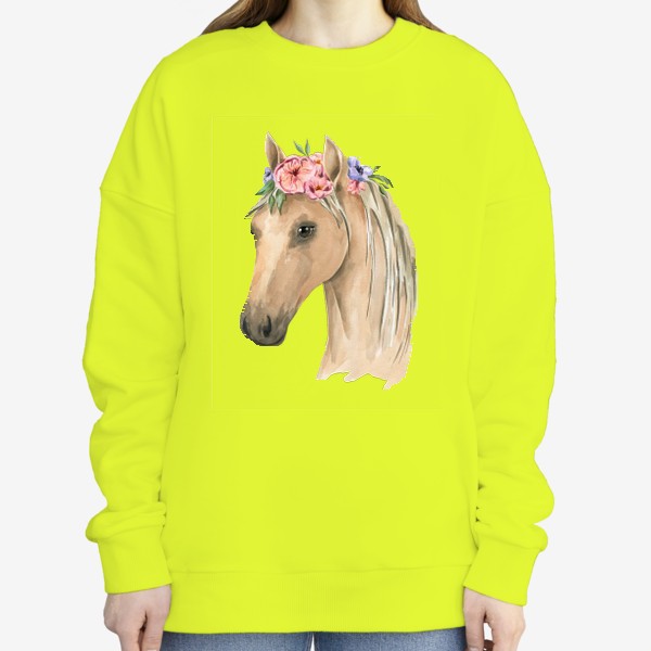 Свитшот «Лошадь в цветах»