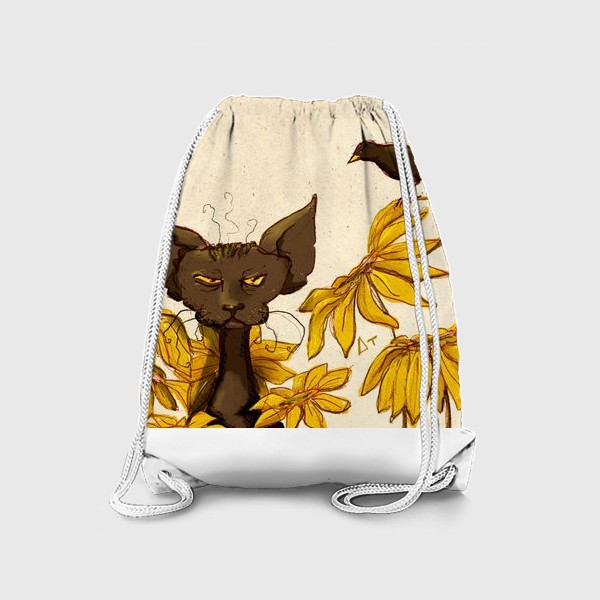 Рюкзак «Кот и подсолнухи»