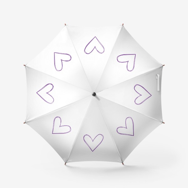 Зонт &laquo;Фиолетовое сердце, нарисованное фломастером&raquo;
