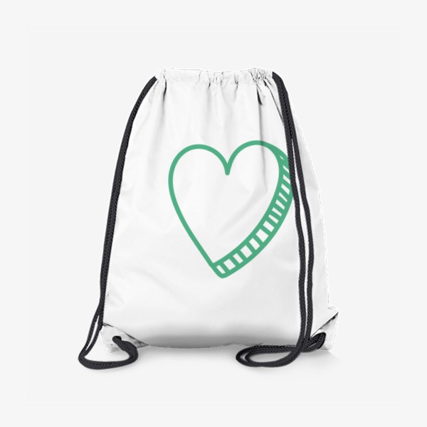 Рюкзак «Зеленое сердце, нарисованное фломастером»