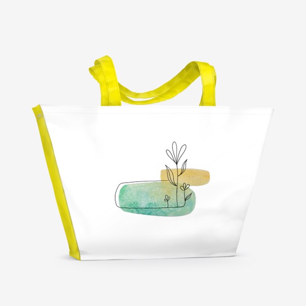 Пляжная сумка «Бирюзовый абстрактный узор»