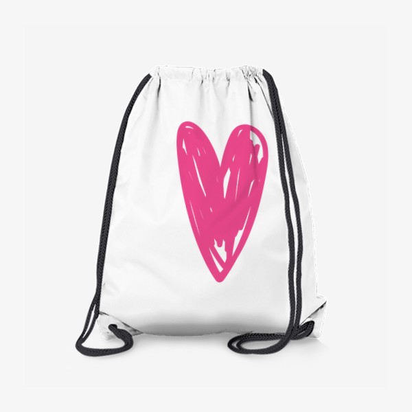 Рюкзак «Розовое сердце, нарисованное фломастером»