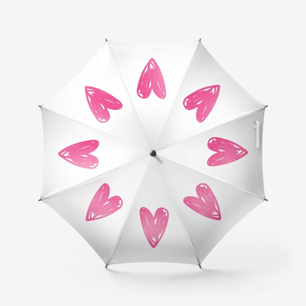 Зонт «Розовое сердце, нарисованное фломастером»