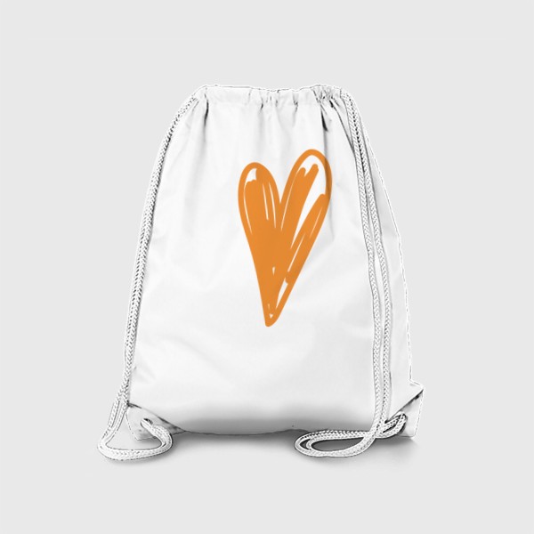 Рюкзак «Оранжевое сердце, нарисованное фломастером»