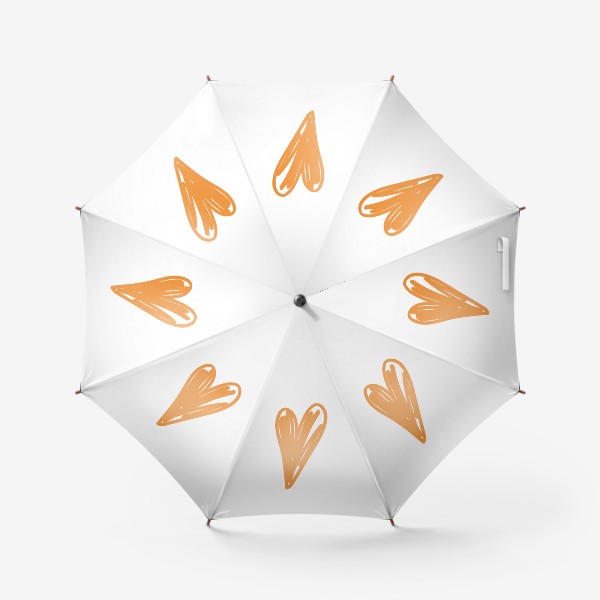 Зонт «Оранжевое сердце, нарисованное фломастером»
