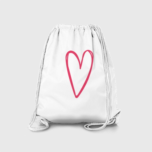 Рюкзак «Красное сердце, нарисованное фломастером»