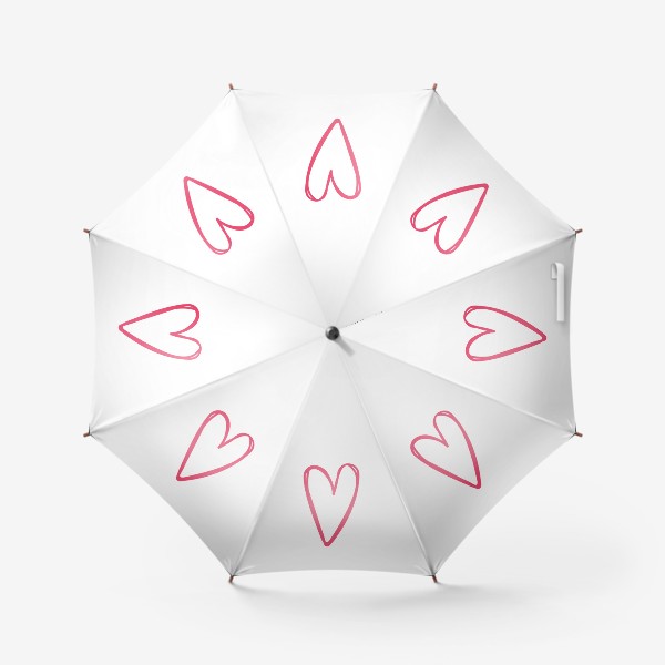Зонт «Красное сердце, нарисованное фломастером»