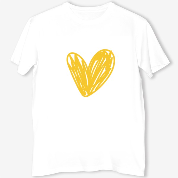 Футболка «Сердце, нарисованное желтым фломастером»