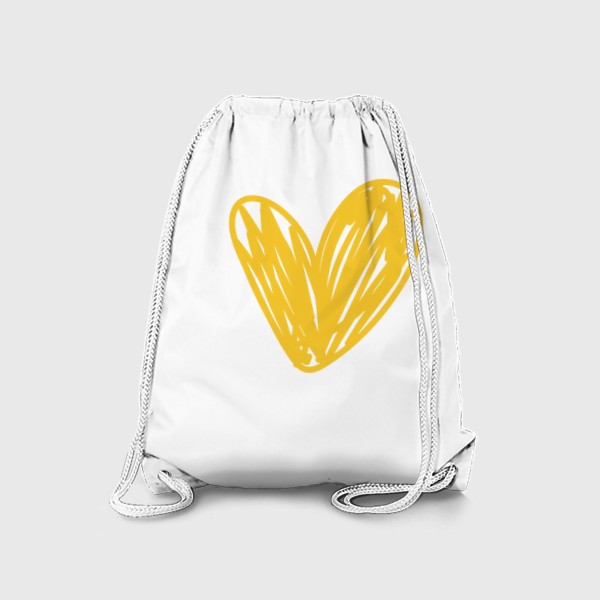 Рюкзак «Сердце, нарисованное желтым фломастером»