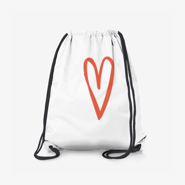Рюкзак «Сердце, нарисованное оранжевым карандашом»