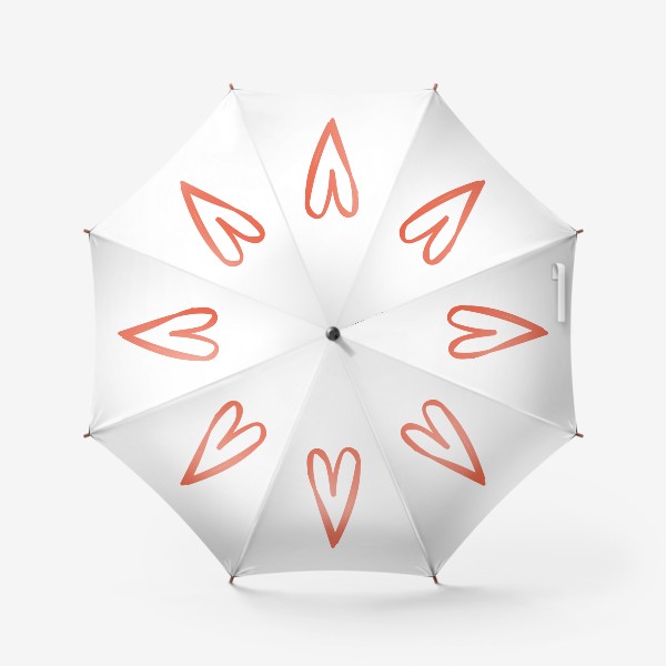 Зонт «Сердце, нарисованное оранжевым карандашом»