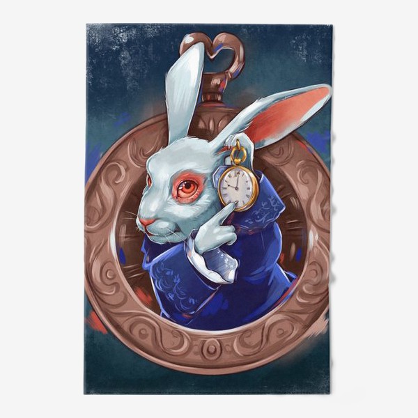 Полотенце «Алиса в стране чудес белый кролик »