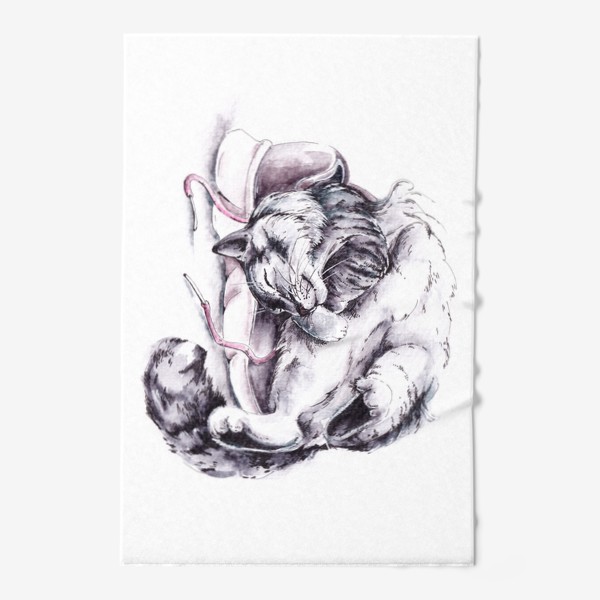Полотенце «Спящая кошка»