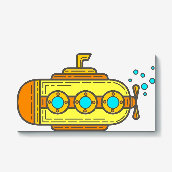 Холст «Желтая подводная лодка. »
