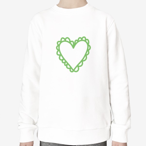 Свитшот «Сердце, нарисованное зеленым фломастером»