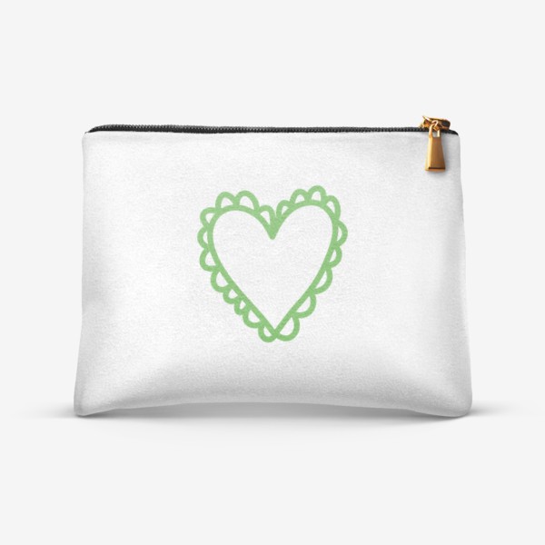 Косметичка «Сердце, нарисованное зеленым фломастером»