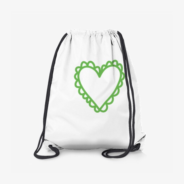 Рюкзак «Сердце, нарисованное зеленым фломастером»