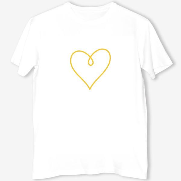 Футболка «Сердце, нарисованное желтым фломастером»