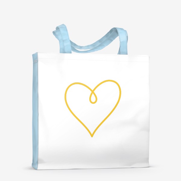 Сумка-шоппер &laquo;Сердце, нарисованное желтым фломастером&raquo;