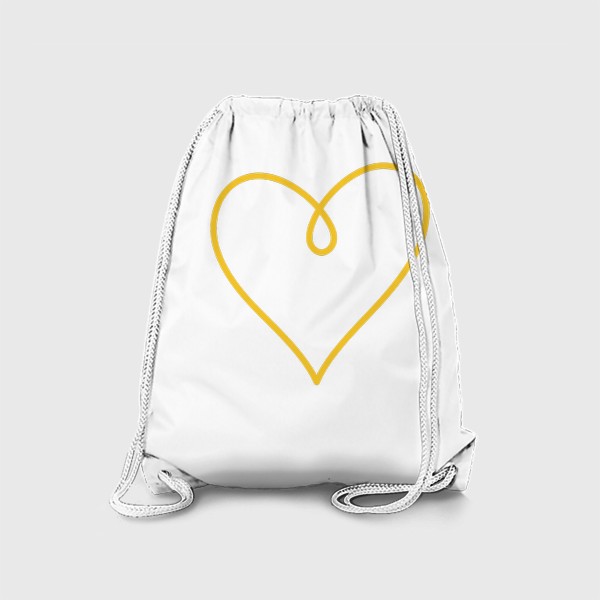 Рюкзак «Сердце, нарисованное желтым фломастером»