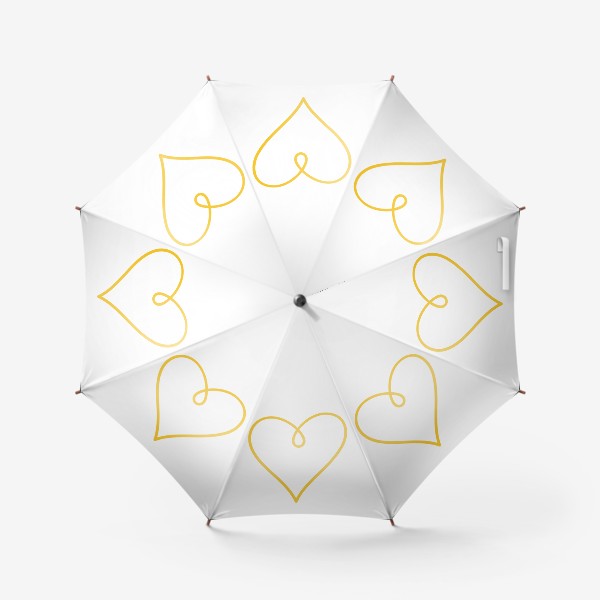 Зонт «Сердце, нарисованное желтым фломастером»