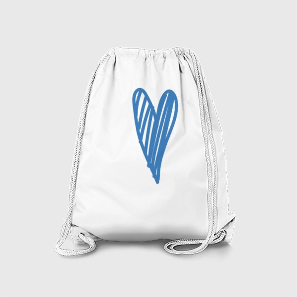 Рюкзак «Сердце, нарисованное синим фломастером»