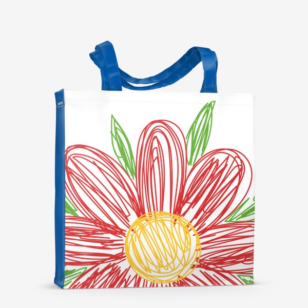 Сумка-шоппер «Цветок, нарисованный цветными ручками»