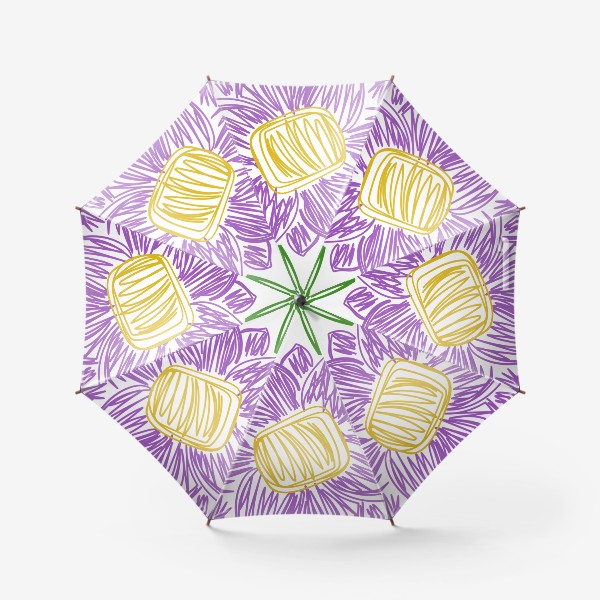 Зонт «Цветок, нарисованный цветными карандашами»