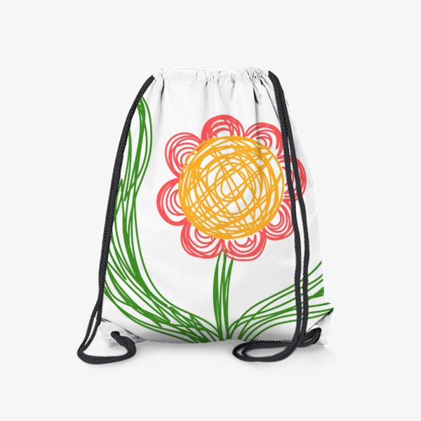 Рюкзак «Цветок, нарисованный цветной ручкой»