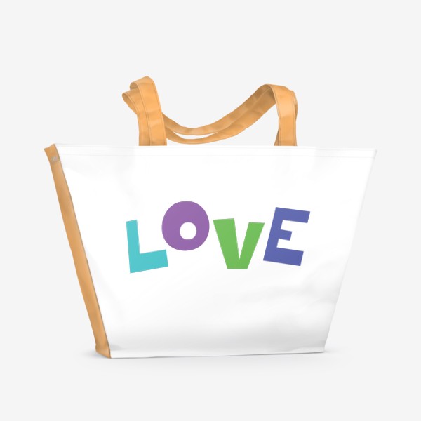 Пляжная сумка «Love. Надпись. Любовь»