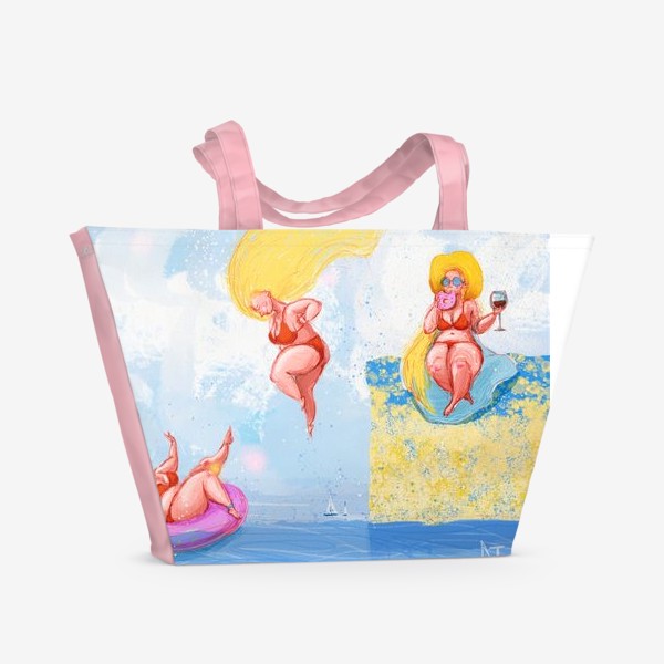 Пляжная сумка «Девушки на пляже»