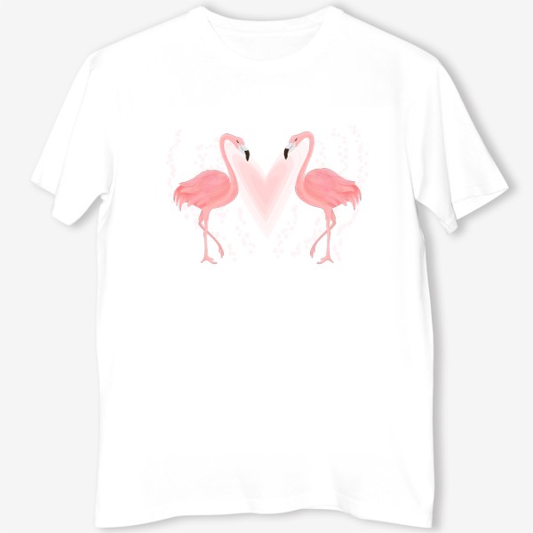 Футболка «Любовь розовые фламинго»