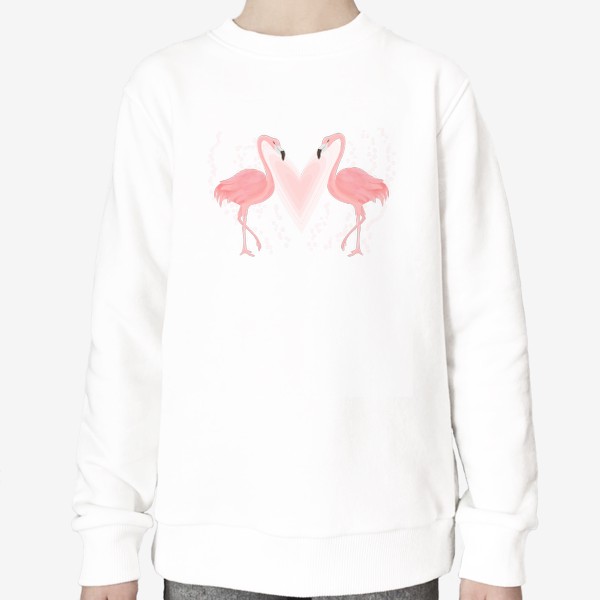 Свитшот «Любовь розовые фламинго»