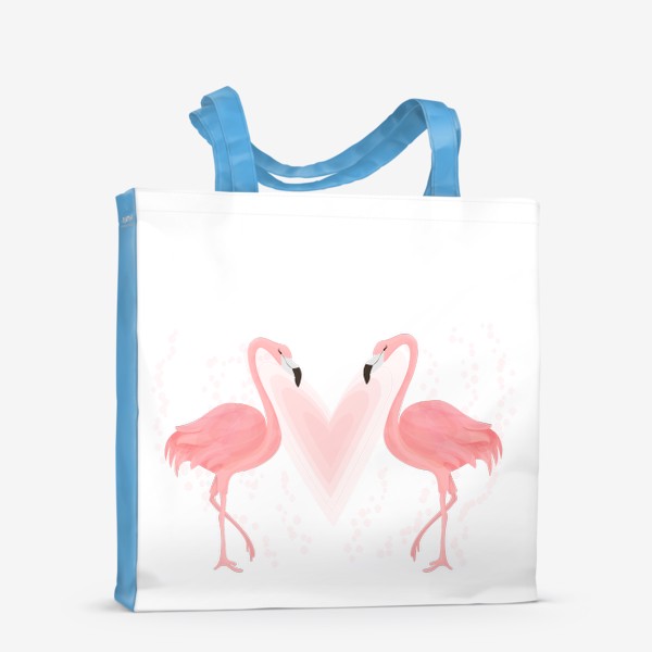 Сумка-шоппер «Любовь розовые фламинго»