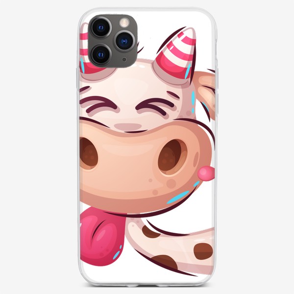 Чехол iPhone «Веселая корова»
