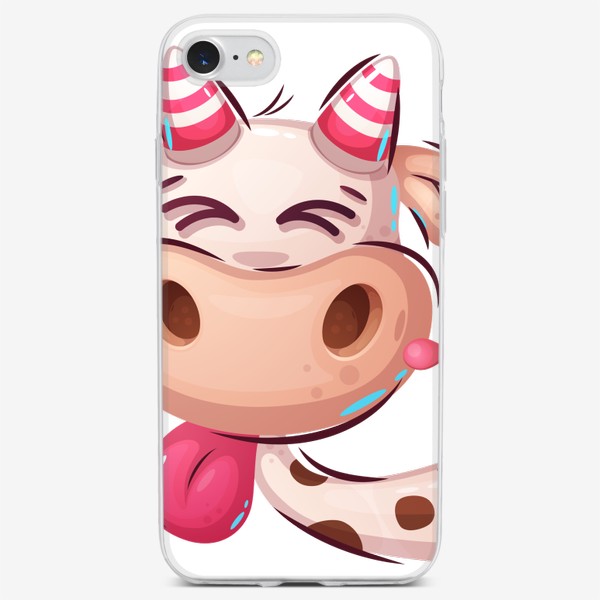Чехол iPhone «Веселая корова»
